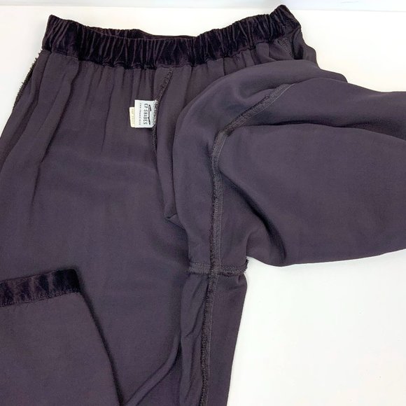 VTG CP Shades San Francisco Crushed Velvet Pants Logenlook Elastic Waist Sz S -M - Picture 14 of 16